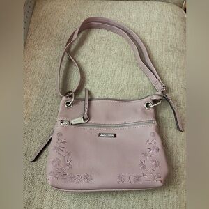 Pink embroidered Rosetti purse